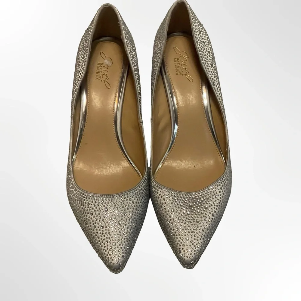Badgley Mischka  Rhinestone Pointed-Toe Pumps in size 11 - Picture 4 of 9